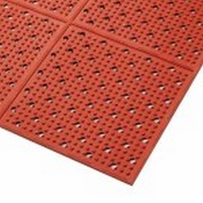 191900: Tapis antidérapant en caoutchouc naturel-nitrile - 91 x 122 cm - ROUGE