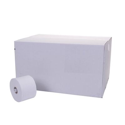 213061: Papier toilette système avec inserts - tissu recyclé - 2 plis - 100 m / 725 coupons - BLANC - 36 rouleaux