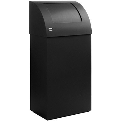 213439: Poubelle Satino en métal - 50 l - NOIR MAT - 180292