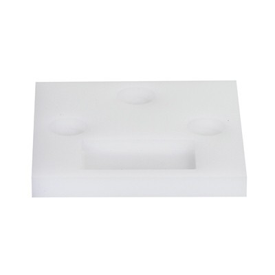 219032: Helder® Display de présentation carré - TRANSPARENT/BLANC - 10 pièces