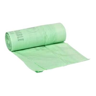 625060: Sacs poubelles biodégradables - 82 x 85 cm - 30µ - 100 l - rouleau de 20 pièces