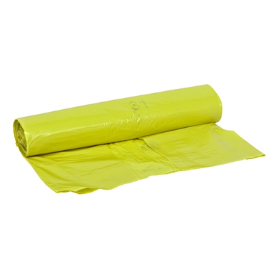 625385: Sac BD - 70 x 110 cm - T45 - 115 l - JAUNE - rouleau 25 pièces