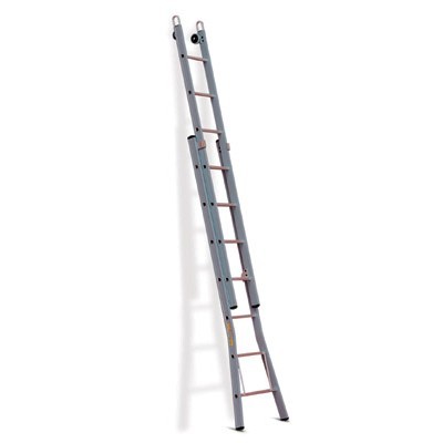 660211: Échelle de laveurs de vitres 2 éléments avec base évasée - 2 x 11 marches - 4,20/7,35 m - 20 kg - distance de l"échelon 35 cm