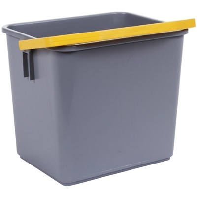 722000: Seau - 6 l - GRIS - anse JAUNE