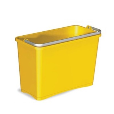 732306: Seau rectangulaire avec anse - 8 l - JAUNE