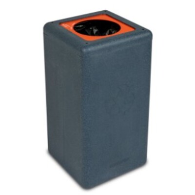 750098: Bomabin Select Brick - 65 l - NOIR - couvercle ORANGE