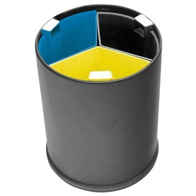 750208: Poubelle pour déchets séparés - 3 x 3 l - NOIR