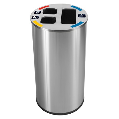 750214: Bomabin Collect Trio Small - 60 l - INOX
(Avant: Poubelle pour déchets séparés - 60 l (1 x 30 l + 2 x 15 l) - INOX)