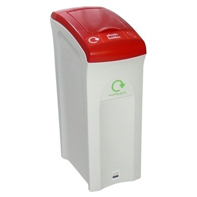 750227: Poubelle Recycle - 82 l - couvercle rabattable ROUGE