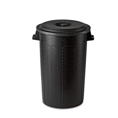 625703: Tonneau en plastique avec couvercle - 100 l - NOIR