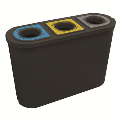 750401: Bomabin Collect Trio - 3 x 45 l - NOIR