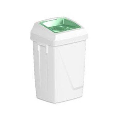 625060: Bomabin Select Fit - 50 l - BLANC - couvercle rond fermé VERT