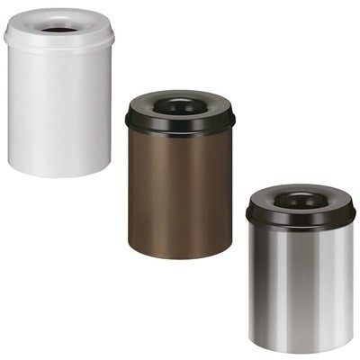 752515K: Poubelle anti-feu en métal - 15 l - COULEUR A CHOISIR