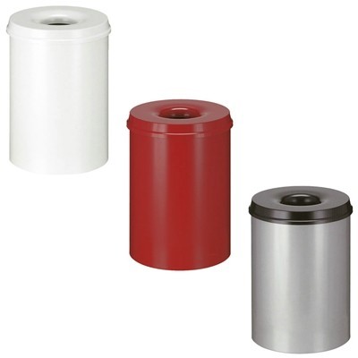 752530K: Poubelle anti-feu en métal - 30 l - COULEUR A CHOISIR