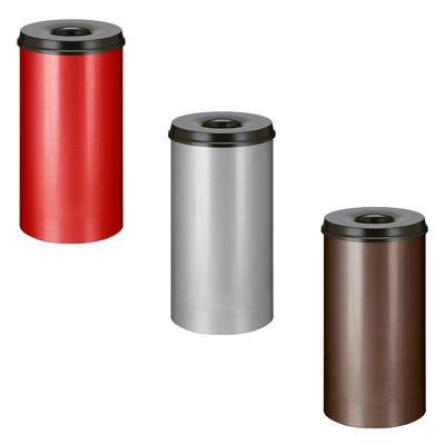 752550K: Poubelle anti-feu en métal - 50 l - COULEUR A CHOISIR