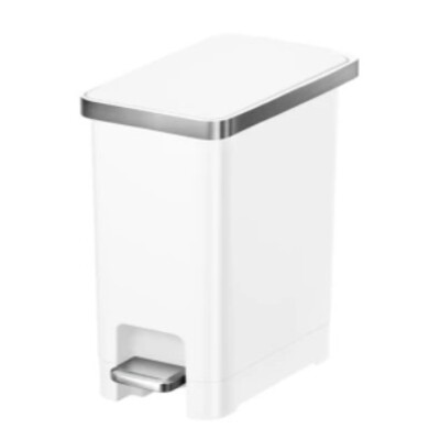 625397: Admire Poubelle à pédale - 10 l - BLANC