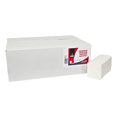 774038: Essuie-mains Singlefold - tissu pur - 3 plis - 32 x 22 cm - BLANC - 2500 pièces (20x125)