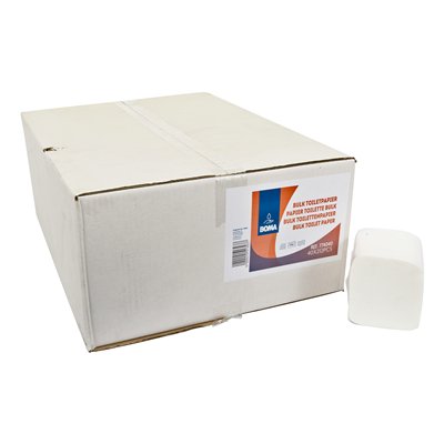 774040: Papier toilette feuille à feuille - tissu pur - 2 plis - 212 coupons - BLANC - 40 liasses