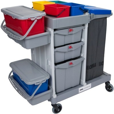 712306: SystemCar 1054 RL Top-Down - avec des roues en caoutchouc et tiroirs verrouillables