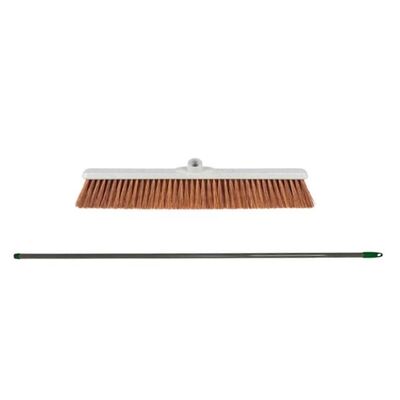 PET bezem met steelbevestiging - 60 cm - met steel 150 cm