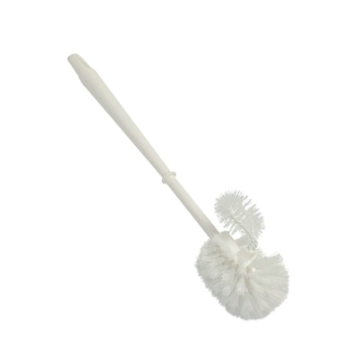 Toilet brush with edge cleaner