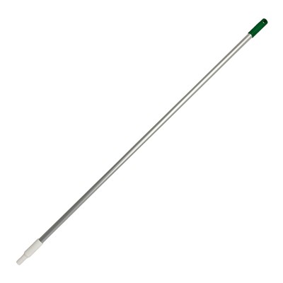 Aluminium handle with screw thread - 150 cm - GREEN