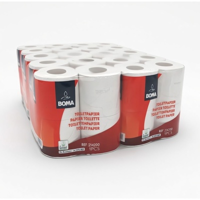 Traditional toilet paper - virgin tissue - 2 ply - 200 sheets - waffled - WHITE - 48 rolls (12 x 4)
