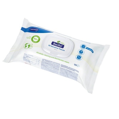 Bacillol 30 Sensitive Green Tissues - Flowpack 120 pièces (BE-REG-00898, NL : 16332N, FR : 71397, LUX : 171/13/L)