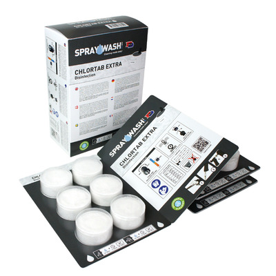 SprayWash ChlorTab Extra - 18 pièces (BE-REG-00665 - Ce produit est un produit biocide affecté au circuit restreint, 70837F) (Lot: 221025C10)