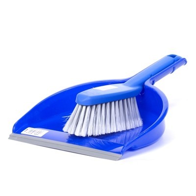 Balayette pvc + pelle à poussière plastique - BLEU