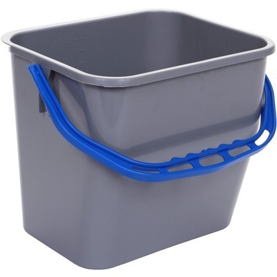 Seau - 12 l - GRIS - anse BLEUE