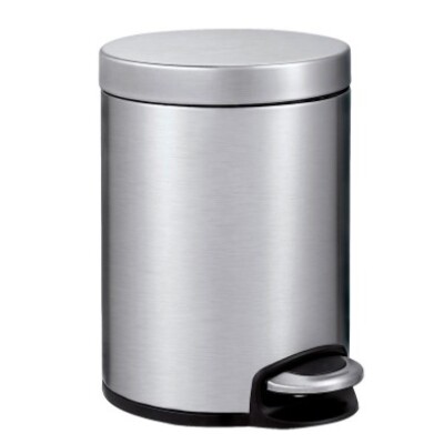 Seau à pédale en inox mat - 5 l