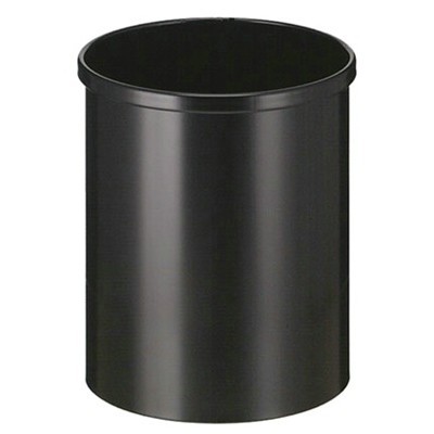 Poubelle métal 15L-noir