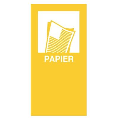 Sticker magnétique PAPIER - 9 x 18 cm - JAUNE