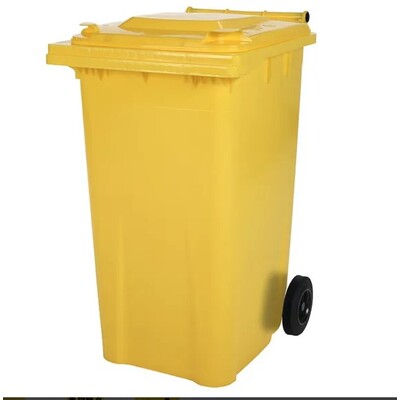 Conteneur mini avec 2 roues - 240 l - JAUNE
