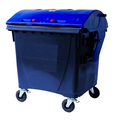 Conteneur avec 4 roues - 1100 l - BLEU