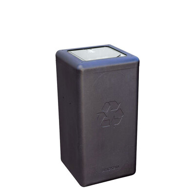 Bomabin Select Brick - 65 l - NOIR - couvercle fermé GRIS