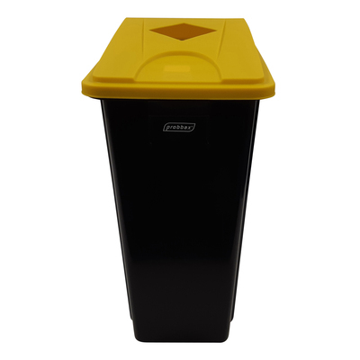Bomabin Select Flat avec couvercle universel - 60 l - NOIR - couvercle JAUNE
