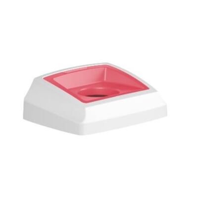 Lid for Bomabin Select Fit - 50 l - WHITE/RED - throw-in opening round