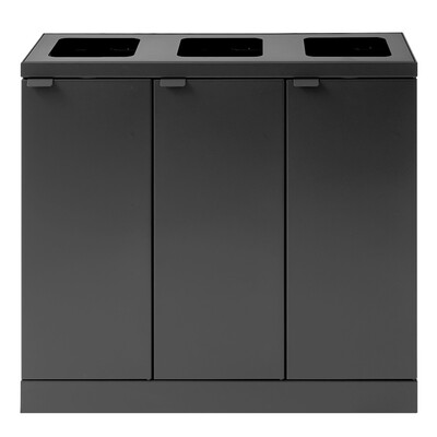 Bomabin Select Bica - 3 x 45 l - ANTHRACITE - ouvert/ouvert/ouvert