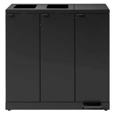 Bomabin Select Bica - 3 x 65 l - NOIR - ouvert/ouvert/pédale