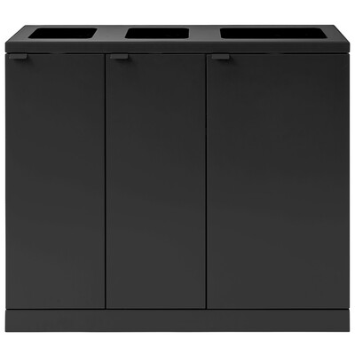 Bomabin Select Bica - 2 x 65 l + 1 x 95 l - NOIR - ouvert/ouvert/ouvert