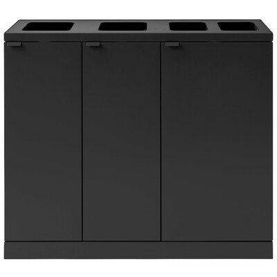 Bomabin Select Bica - 2 x 65 l + 2 x 45 l - NOIR - ouvert/ouvert/ouvert/ouvert