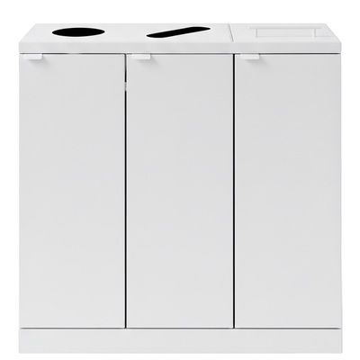 Bomabin Select Bica - 3 x 65 l - BLANC - ronde/fente/couvercle
