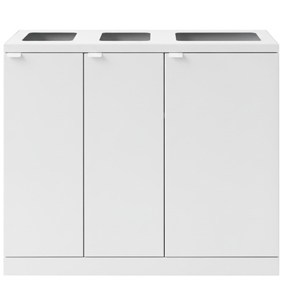 Bomabin Select Bica - 2 x 65 l + 1 x 95 l - BLANC - ouvert/ouvert/ouvert
