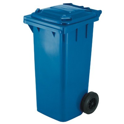 Conteneur mini avec 2 roues - 140 l - BLEU