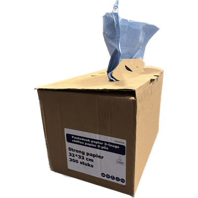 Papier de nettoyage - 3 couches - 32 x 33 cm - 300 pièces - BLEU