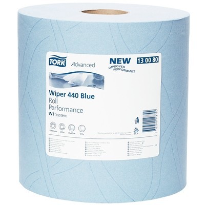 Tork Premium Industrial Heavy-Duty poetspapier - 3 laags - 255 m x 36,9 cm - 1 rol - BLAUW - 130080