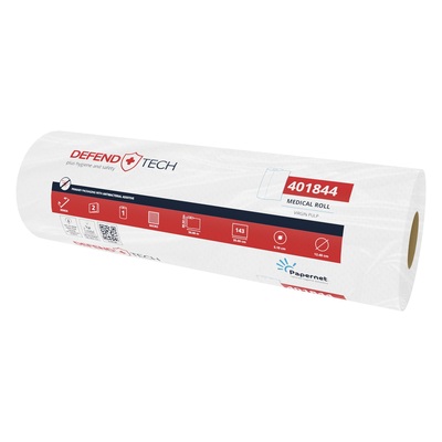 Draps d'examen - 50 m x 40 cm - 143 feuilles - 2 plis - pure tissue - BLANC - 9 rouleaux