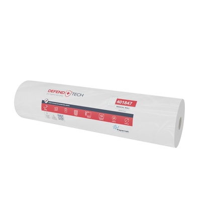 Draps d'examen - pure tissue - 2 plis - 50 m x 59 cm - 143 feuilles - BLANC - 9 rouleaux